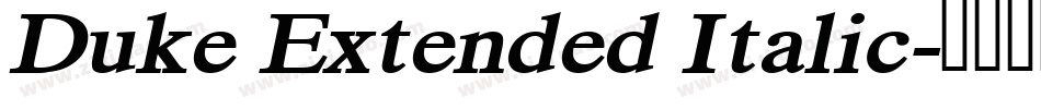 Duke Extended Italic字体转换